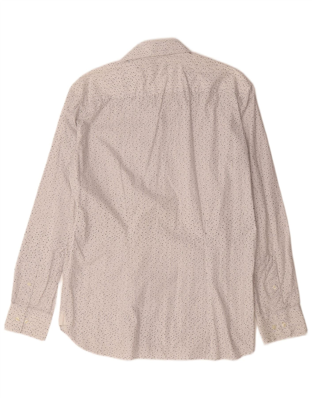 Ted Baker Herren-Hemd mit abstraktem Muster, Größe 16, große weiße Baumwolle