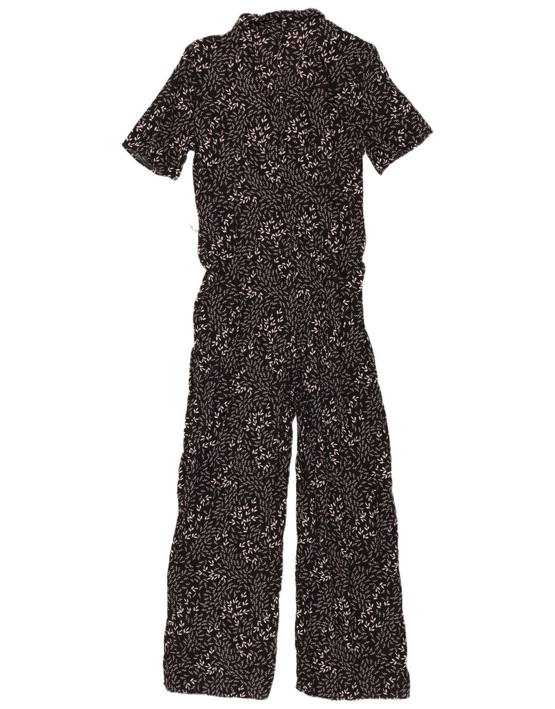 Kurzärmliger Jumpsuit für Damen von Zara, Mittelschwarz, geblümt