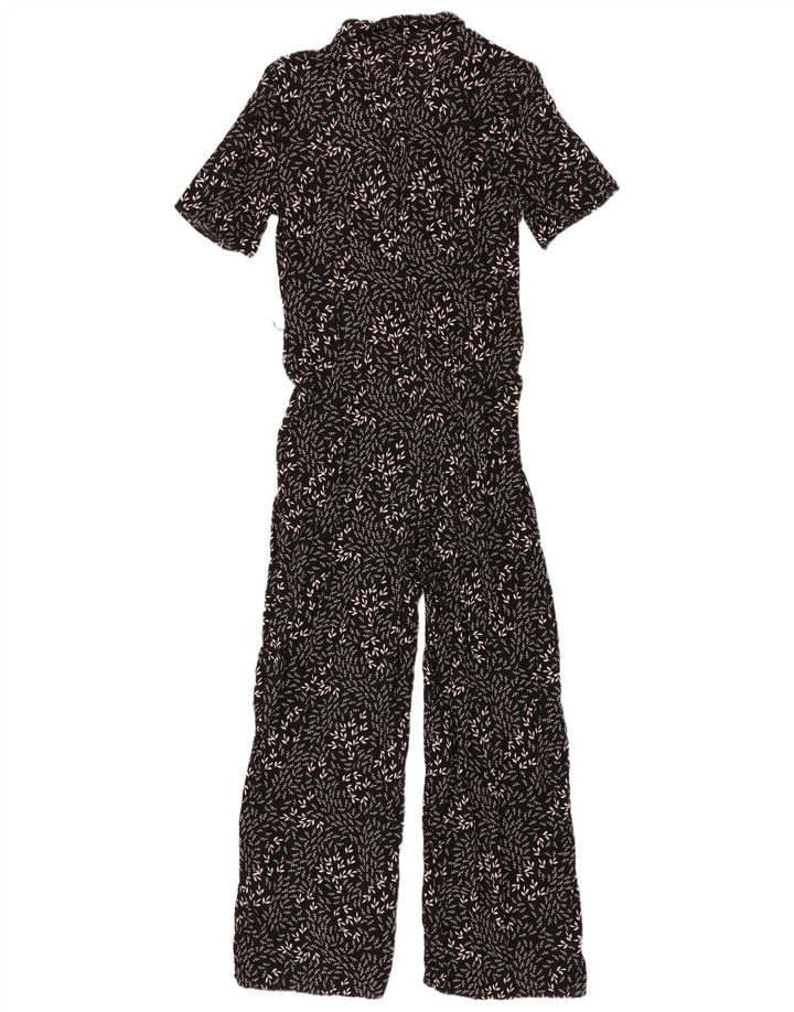 Kurzärmliger Jumpsuit für Damen von Zara, Mittelschwarz, geblümt