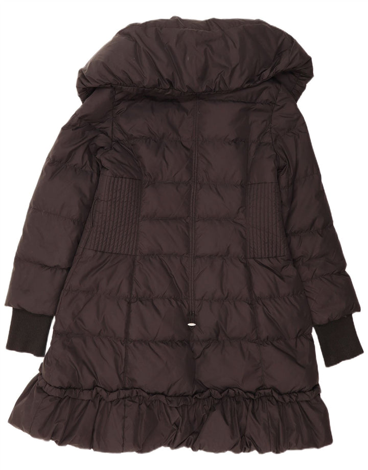 Karen Millen Damen Wattierter Mantel UK 14 Large Schwarz Polyamid