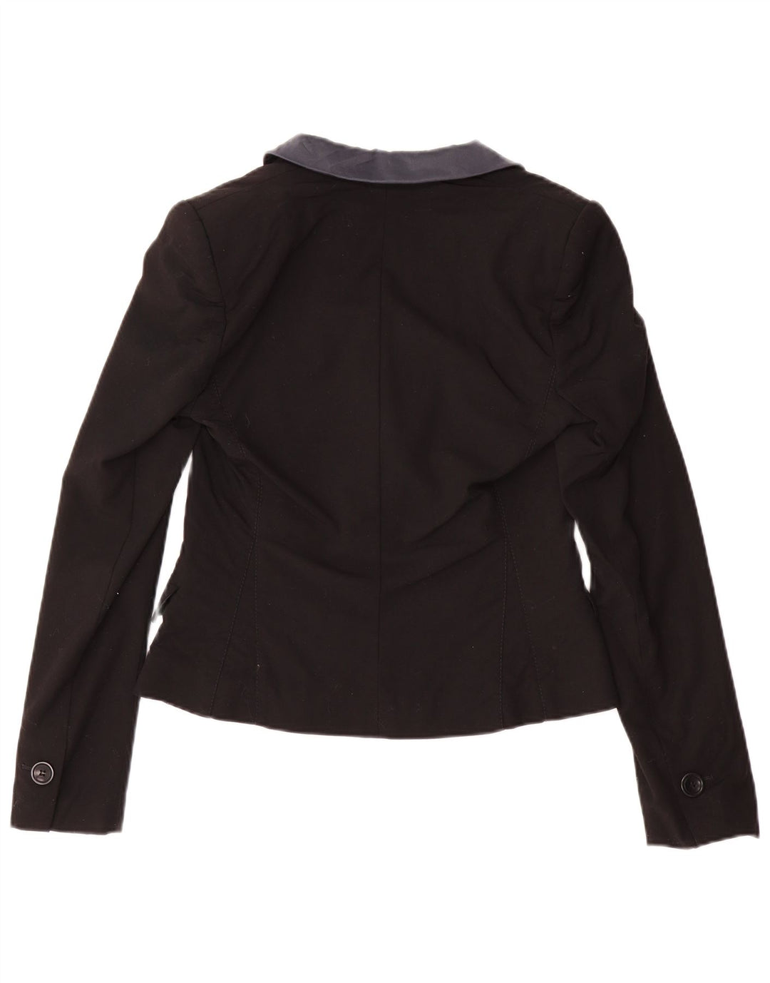 Karen Millen Damen 1-Knopf-Blazerjacke UK 10 Small Schwarze Wolle