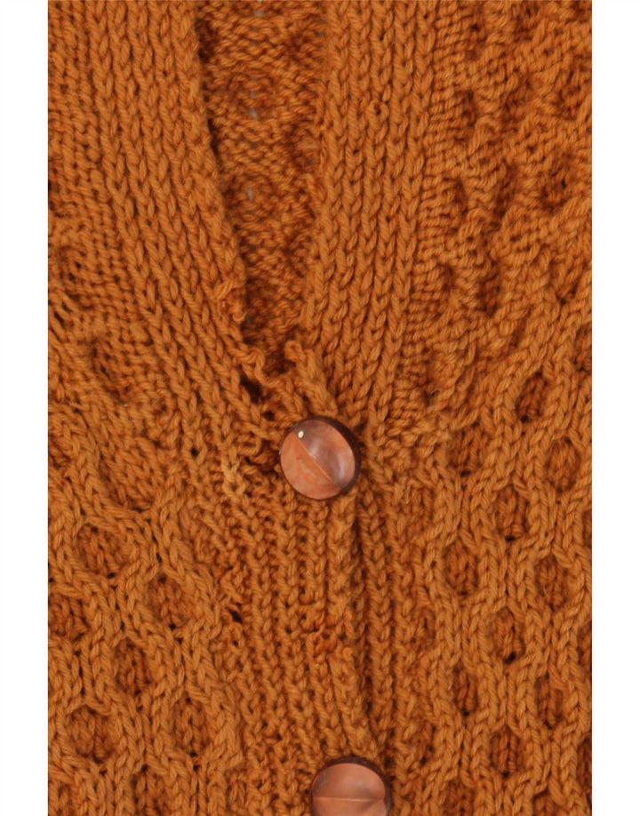Vintage Herren Cardigan Pullover UK 14 Mittelbraun
