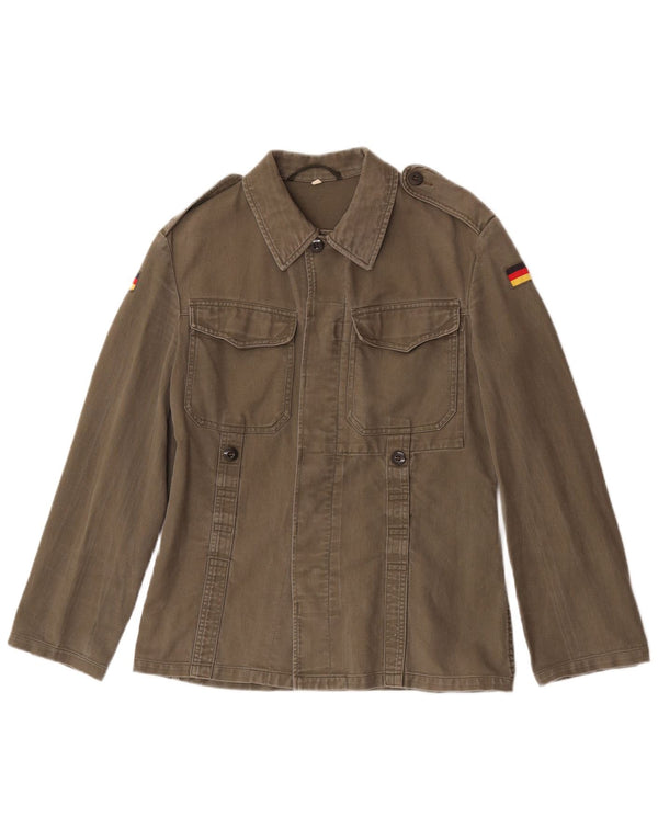 Vintage Damen Militärhemd UK 10 Small Khaki