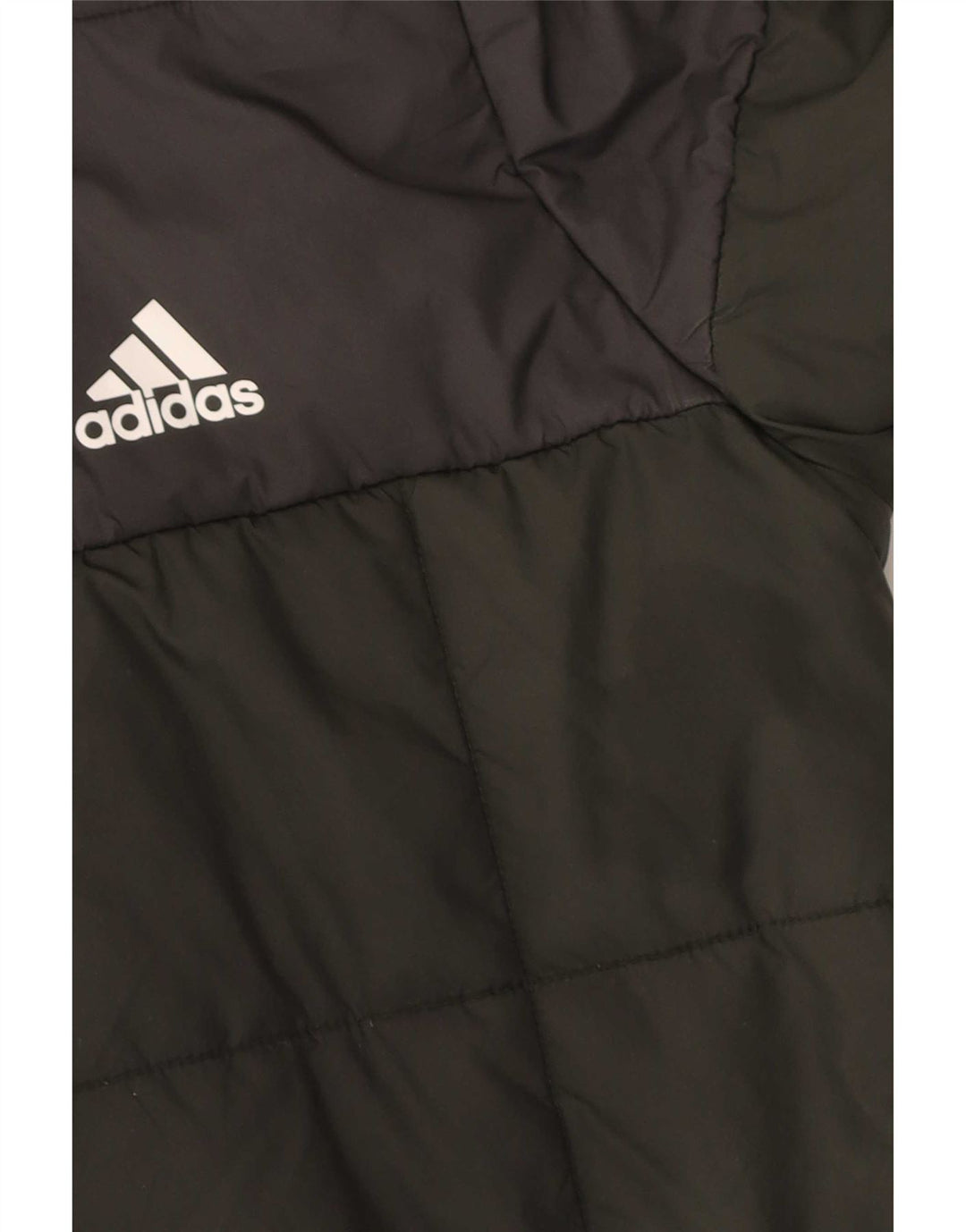 Adidas Jungen wattierte Jacke mit Kapuze, 13–14 Jahre, Khaki, Colourblock-Polyester