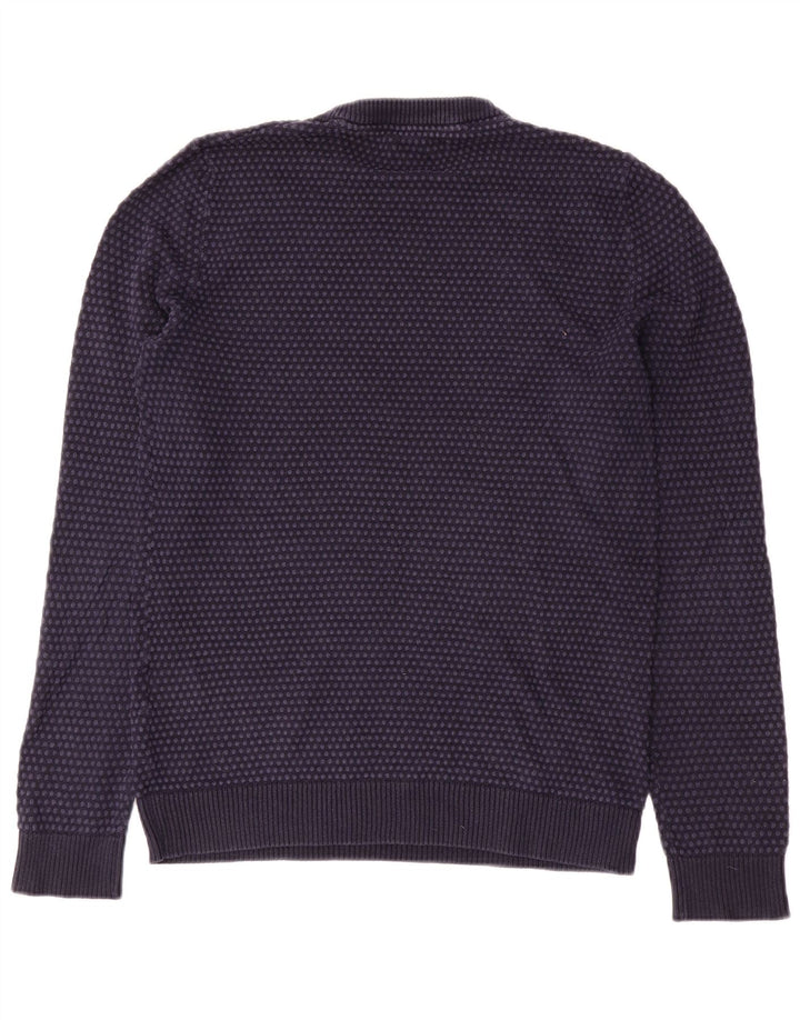 Jack & Jones Herren-Pullover mit Rundhalsausschnitt, mittelmarineblaue Baumwolle