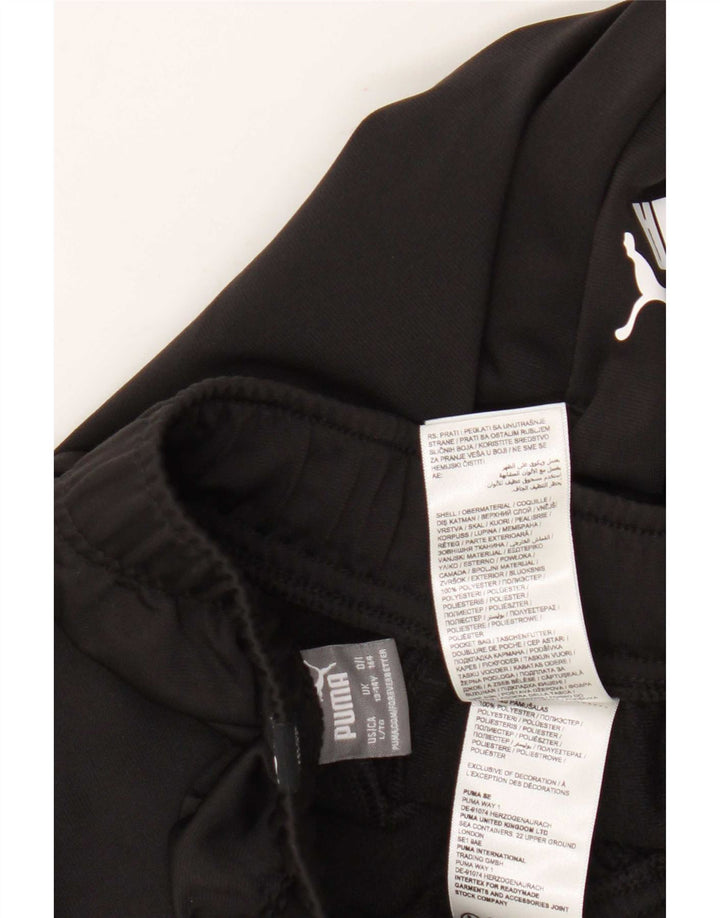 Puma Jungen-Trainingshose, Jogginghose, 13–14 Jahre, schwarzes Polyester