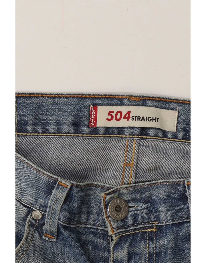 Levi's Herren 504 Straight Jeans W36 L30 Blau