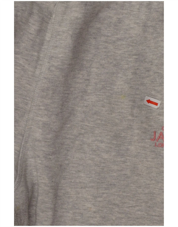 JACK WILLS Damen-Trainingshose, Jogginghose, UK 14, mittelgraue Baumwolle