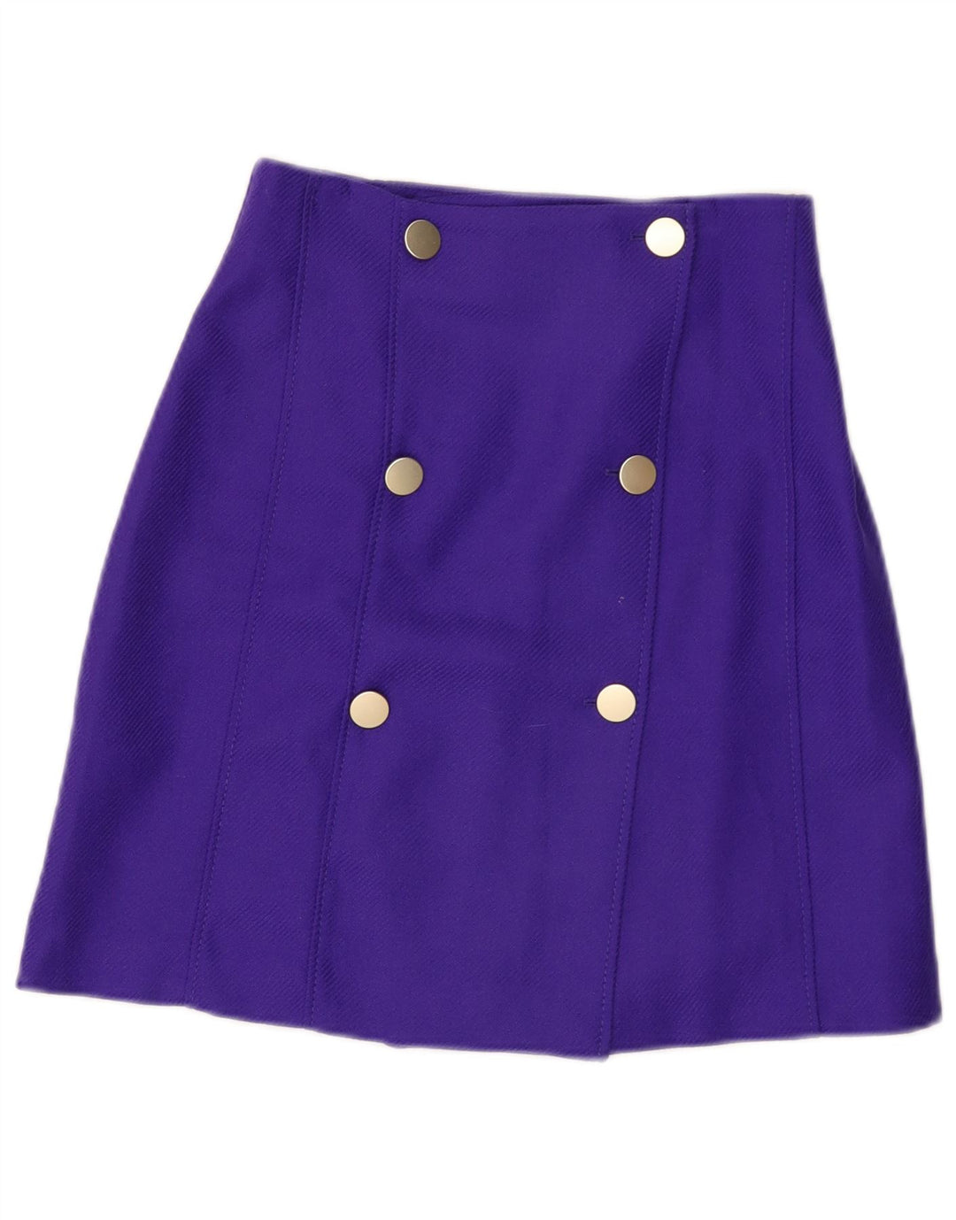 Massimo Dutti Damen A-Linienrock EU 38 Small W28 Lila Viskose