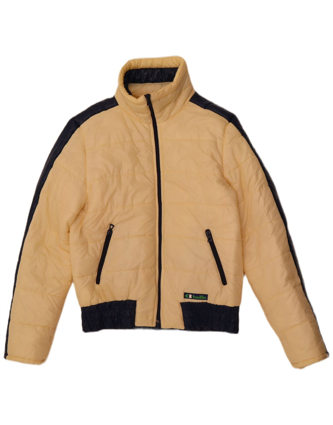 Belfe Herren Wattierte Jacke IT 50 Large Beige Colourblock