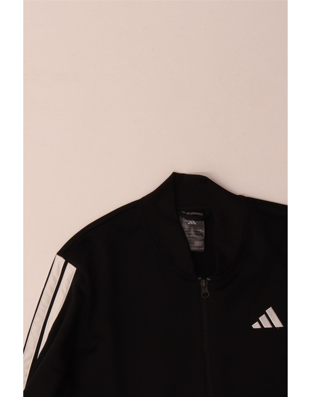 ADIDAS Damen Trainingsanzug Top Jacke UK 8/10 Small Schwarz Polyester