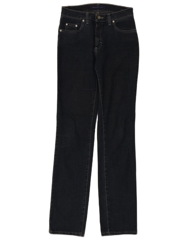 Trussardi Damen Straight Jeans W26 L33 Marineblaue Baumwolle