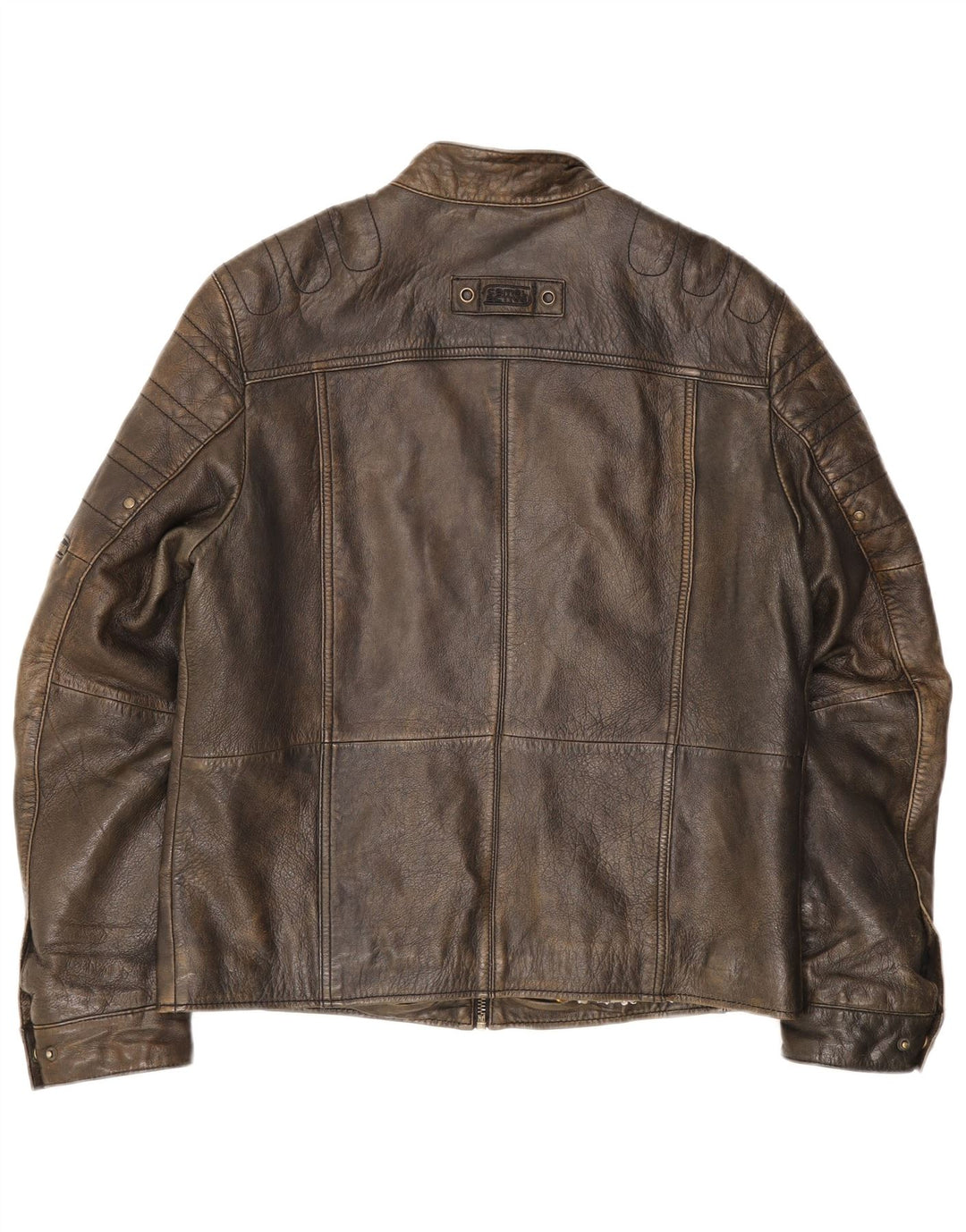 Camel Active Herren-Leder-Racer-Jacke IT 50 Large Braun