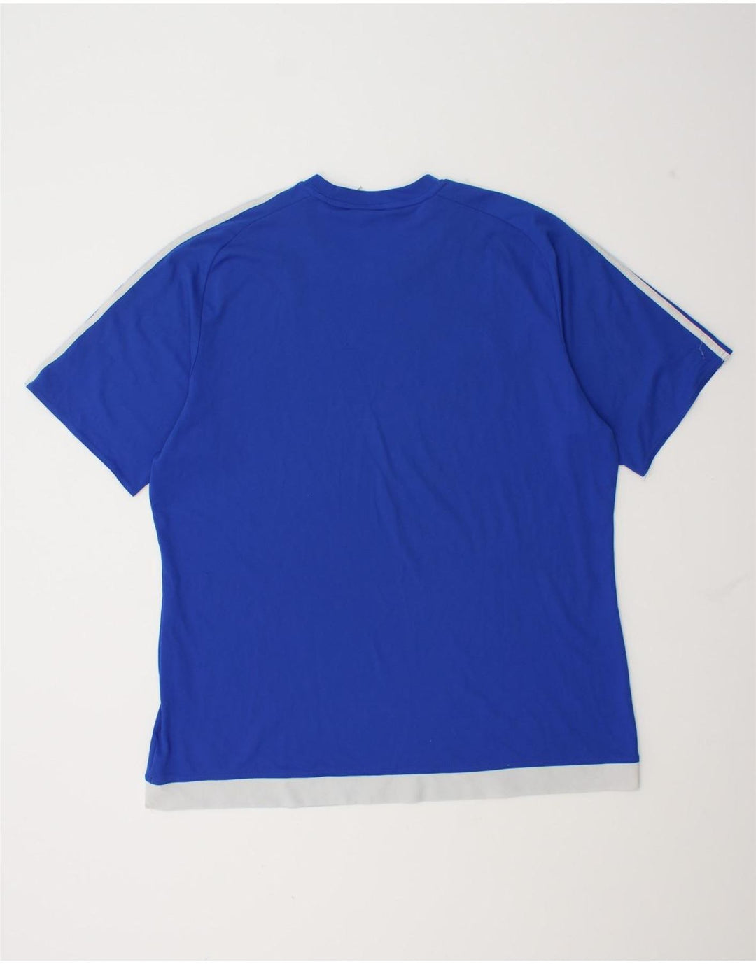 Adidas Herren Climalite T-Shirt Top XL Blau Colourblock Polyester