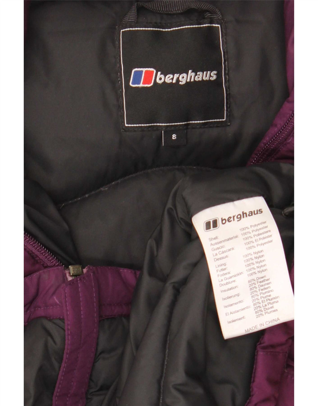 Berghaus Damen Wattierte Jacke UK 8 Small Lila Polyester