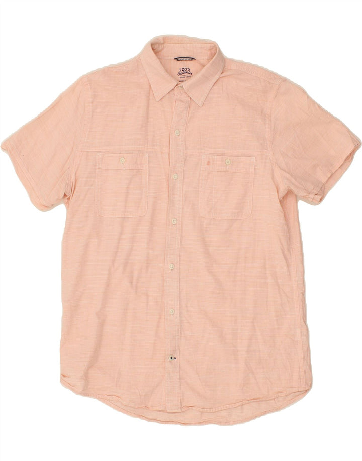 IZOD Mens Salt Water Relaxed Fit Shirt Medium Pink Pinstripe Vintage Izod and Second-Hand Izod from Messina Hembry 