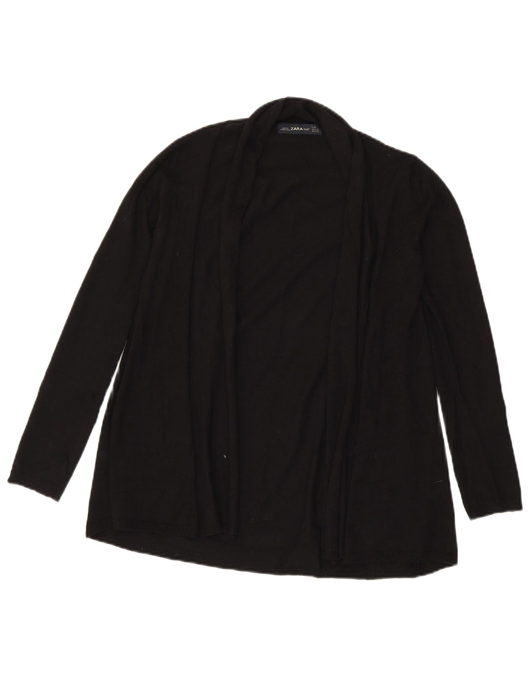 Offener Cardigan-Pullover für Damen von Zara, Gr. 10, Größe S, Schwarz