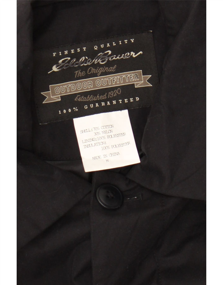 Eddie Bauer Herren Loose Fit Mantel UK 38 Mittelschwarze Baumwolle