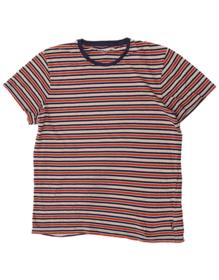 Wrangler Herren-T-Shirt-Oberteil, groß, mehrfarbig, gestreift, Baumwolle