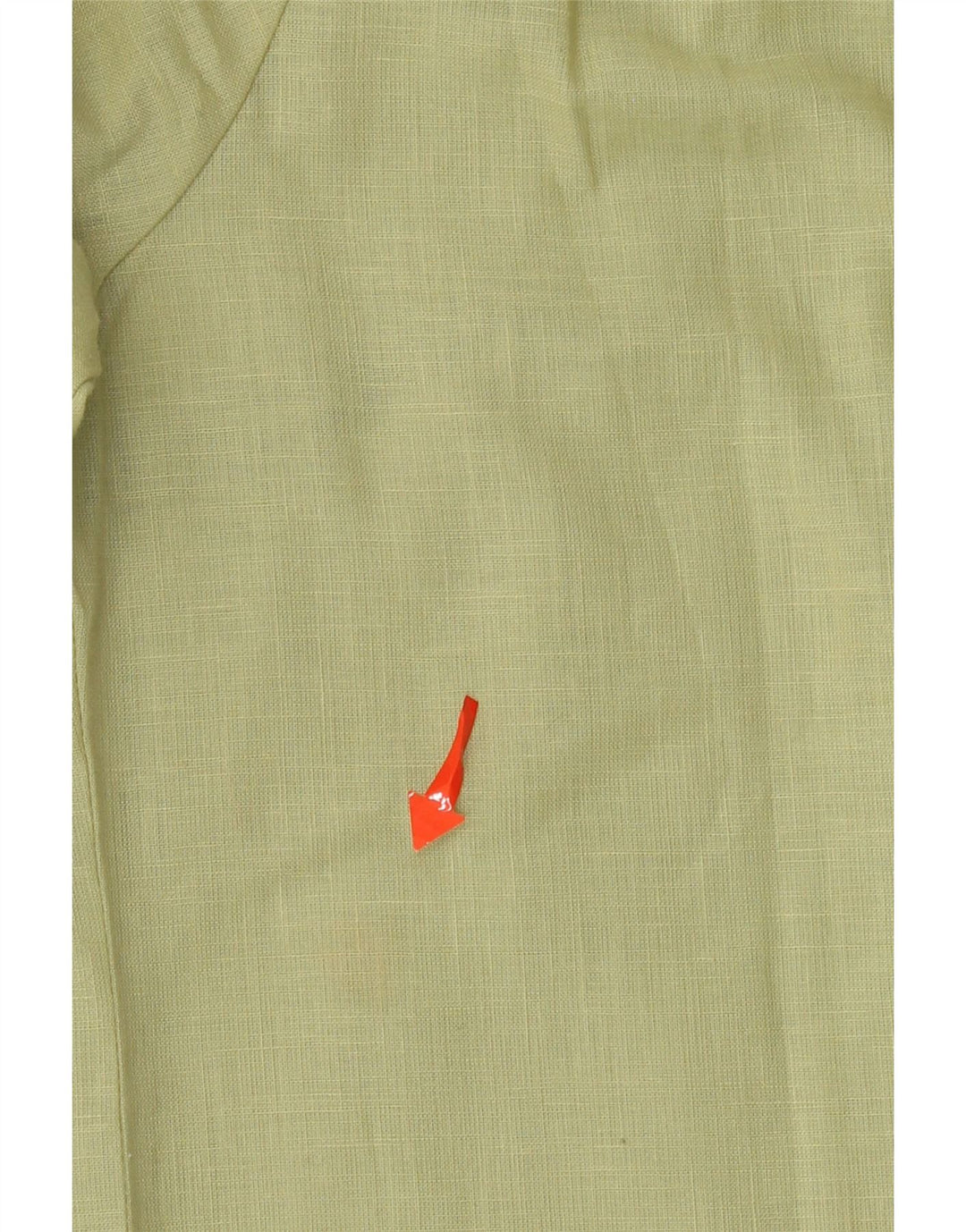 Vintage Damen Bluse mit 3/4-Ärmeln und Rüschen vorne, EU 40, mittleres Khaki-Herz