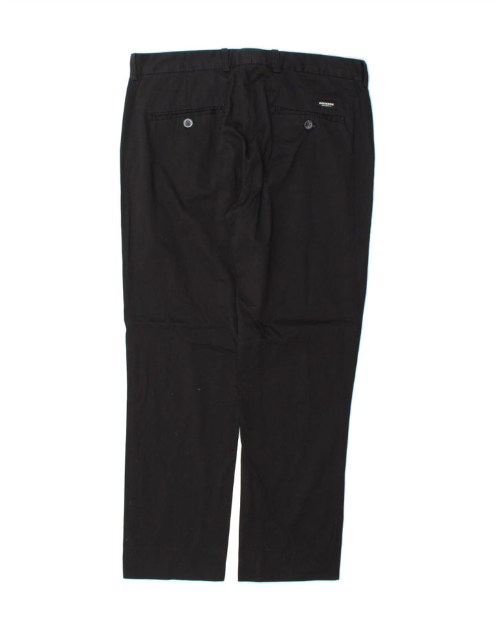 DOCKERS Mens Extra Sim Fit Chino Trousers W34 L29 Black Cotton Vintage Dockers and Second-Hand Dockers from Messina Hembry 