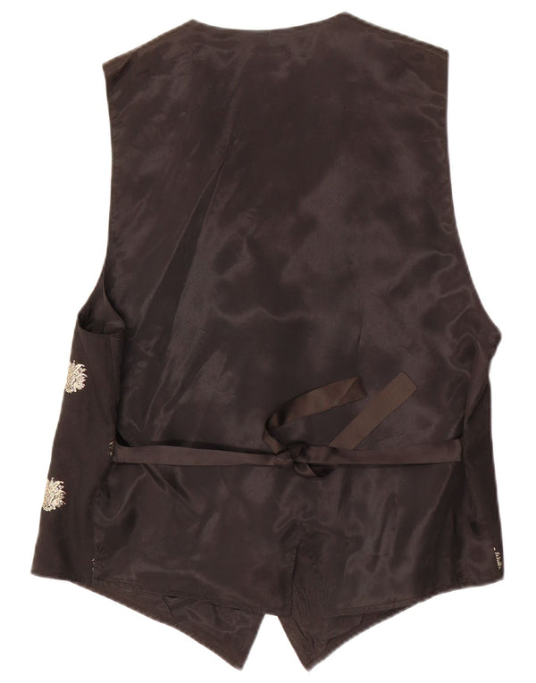 TRU Damen Weste EU 40 Medium Black Floral Acetate