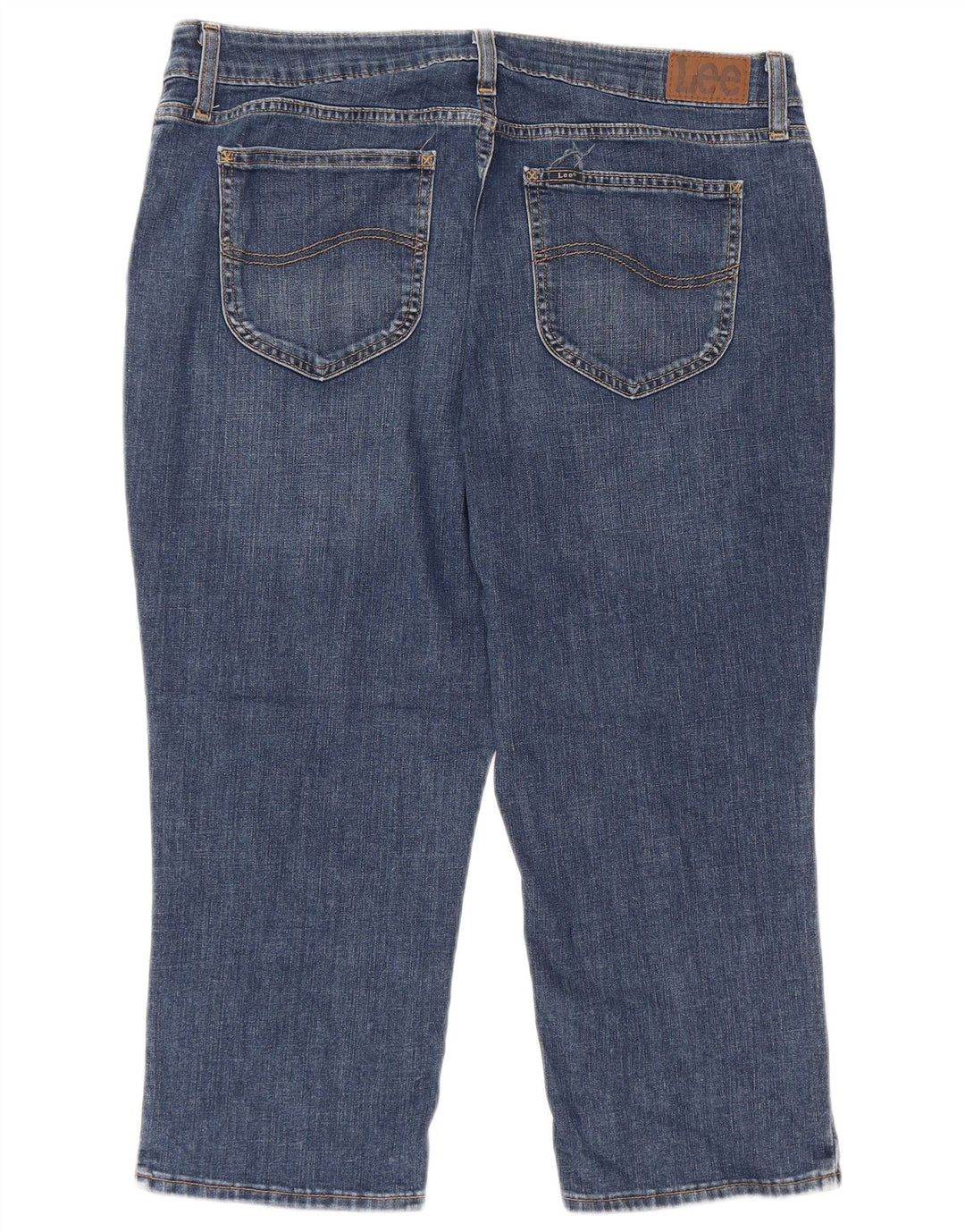 LEE Damen Capri-Jeans US 16 2XL W36 L22 Blaue Baumwolle