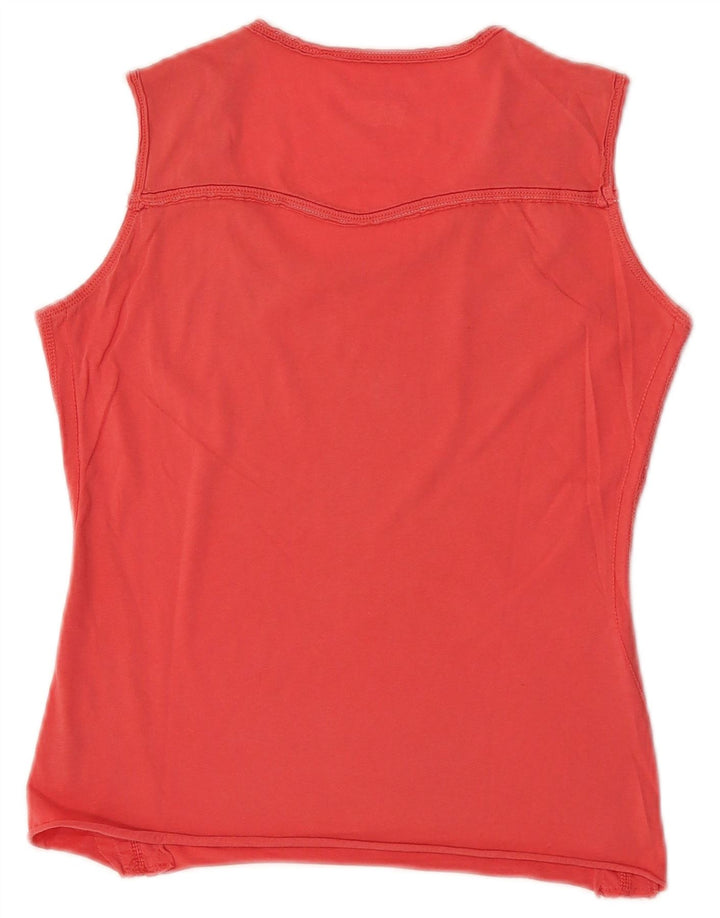 Levi's Damen Crop Vest Top UK 10 Small Rote Baumwolle