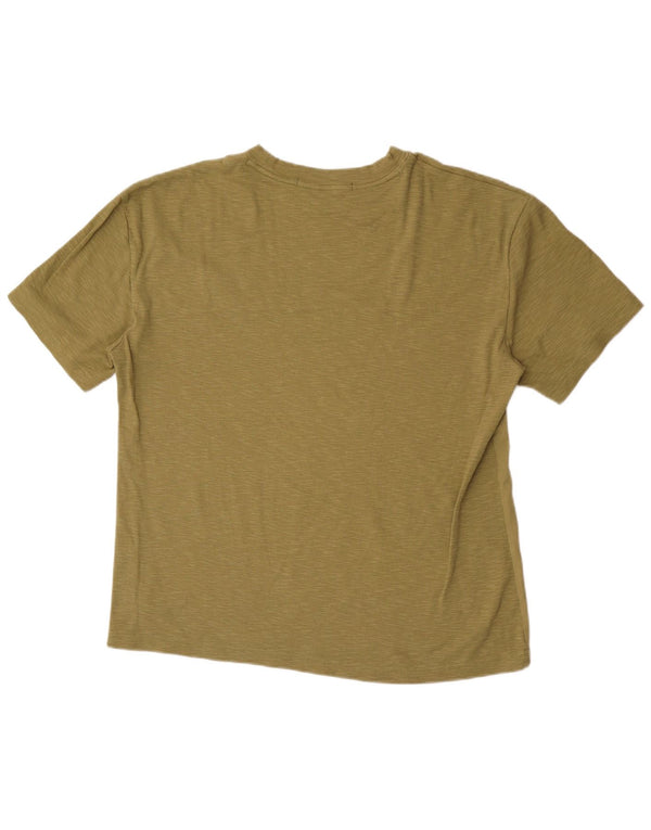 Calvin Klein Herren T-Shirt Top Medium Khaki Colourblock