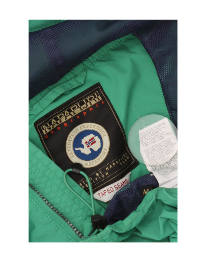 Napapijri Damen Graphic Anorak Jacke UK 14 Mittelgrünes Polyamid