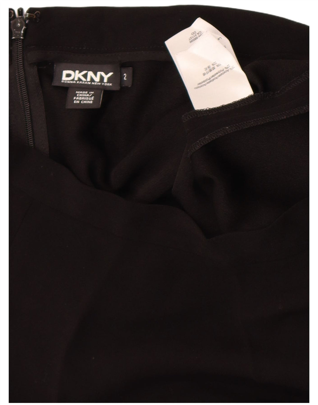Dkny Damen A-Linien-Rock US 2 XS W24 Schwarz Acetat