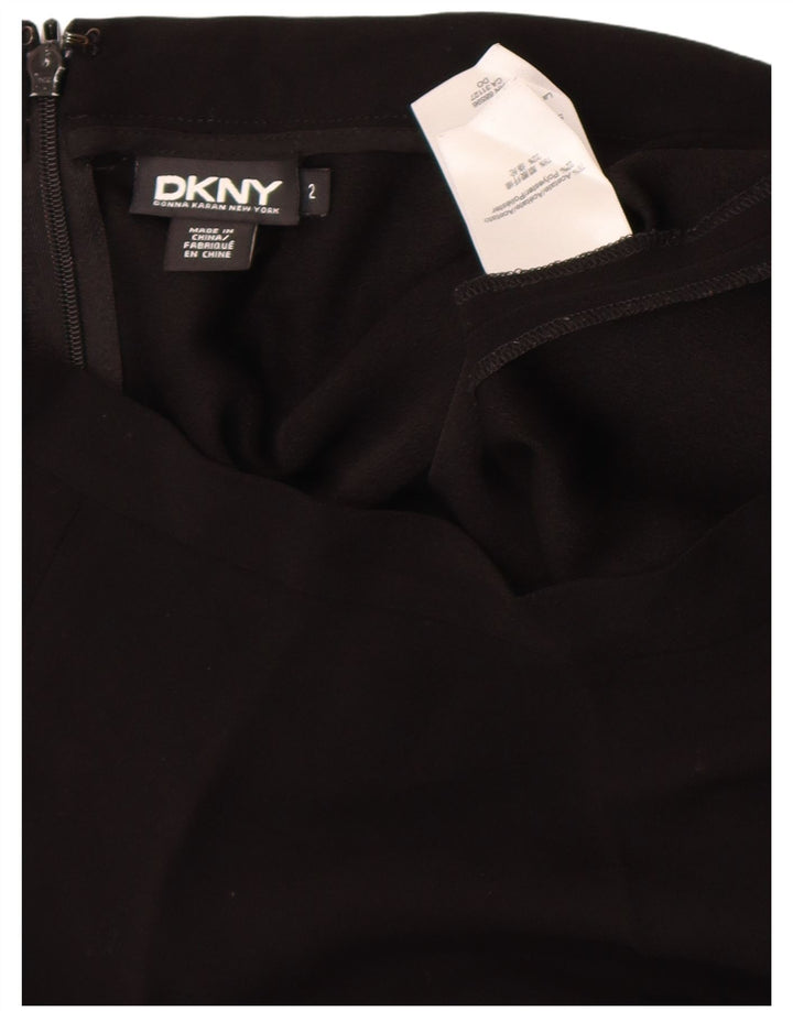 Dkny Damen A-Linien-Rock US 2 XS W24 Schwarz Acetat