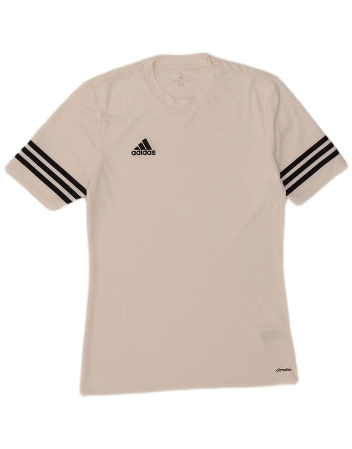 Adidas Herren Climalite T-Shirt Top Small Weiß Polyester