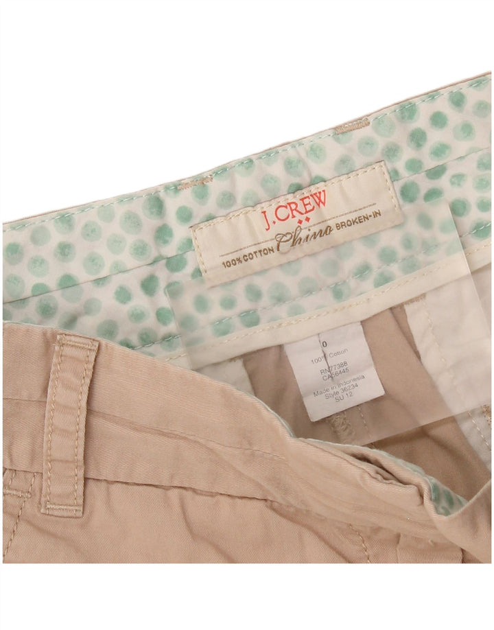 J. Crew Damen Chinoshorts US 0 XS W28 Beige Baumwolle
