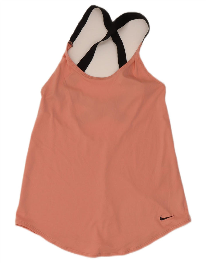 Nike Damen Dri Fit Weste Top UK 4 XS Rosa Polyester