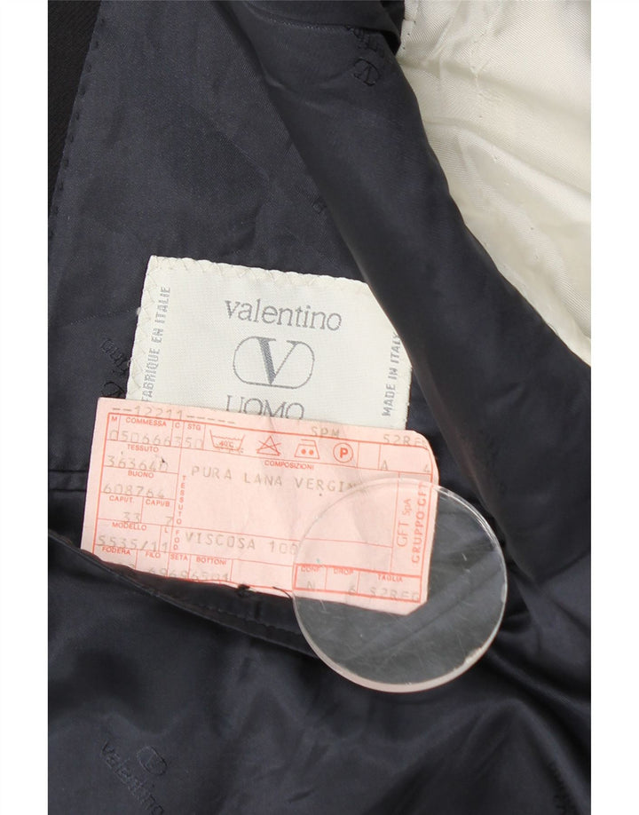 Valentino Herren-Blazer, zweireihig, IT 52 XL, schwarze Schurwolle