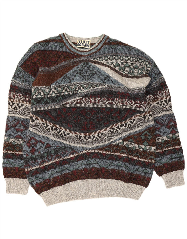 College By Marcazzani Herren-Pullover mit Rundhalsausschnitt, IT 52, Größe L, mehrfarbig