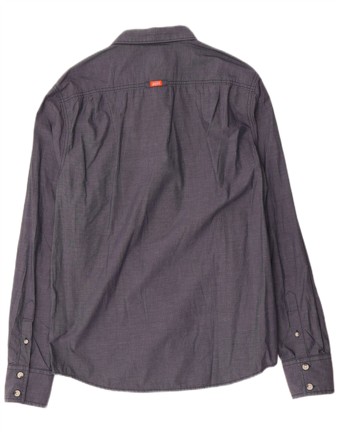 Superdry Herrenhemd XL Marineblau aus Baumwolle