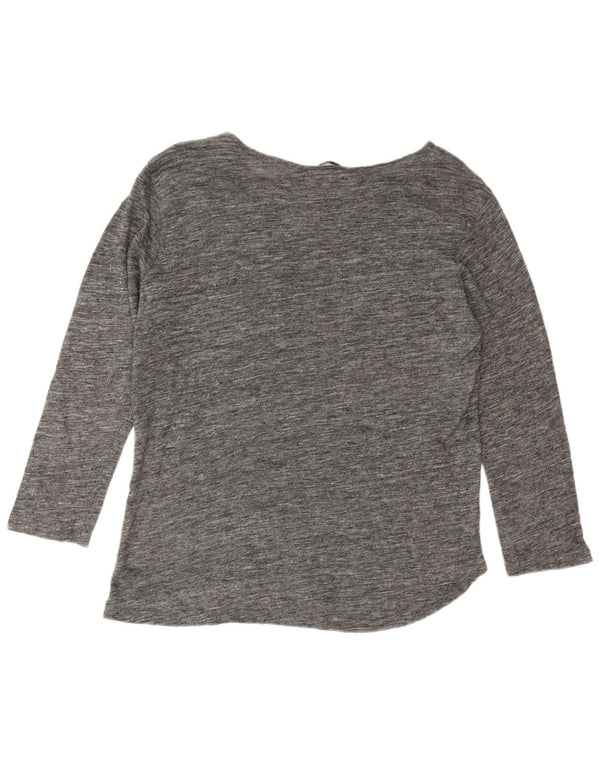 Zara Damen Top 3/4 Ärmel UK 14 Mittelgrau meliert