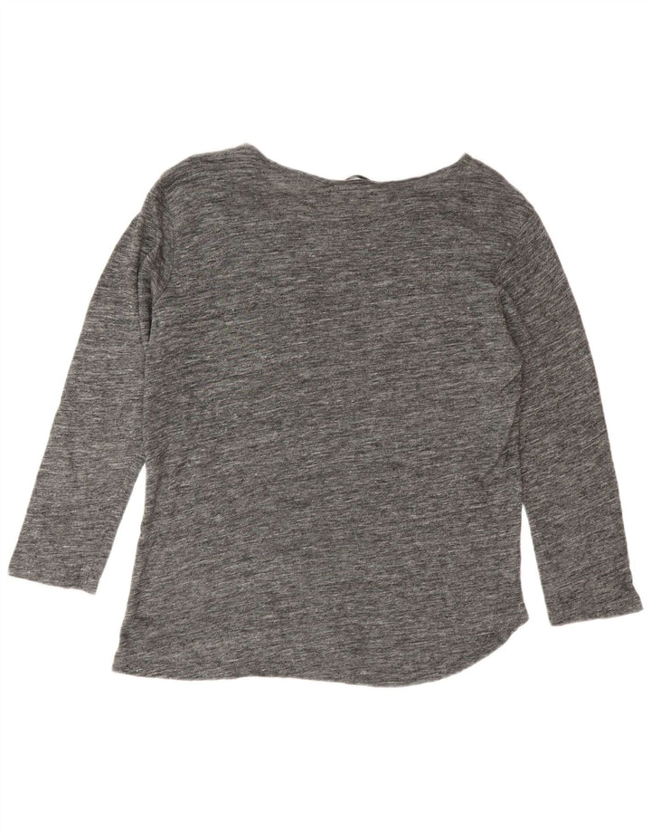 Zara Damen Top 3/4 Ärmel UK 14 Mittelgrau meliert