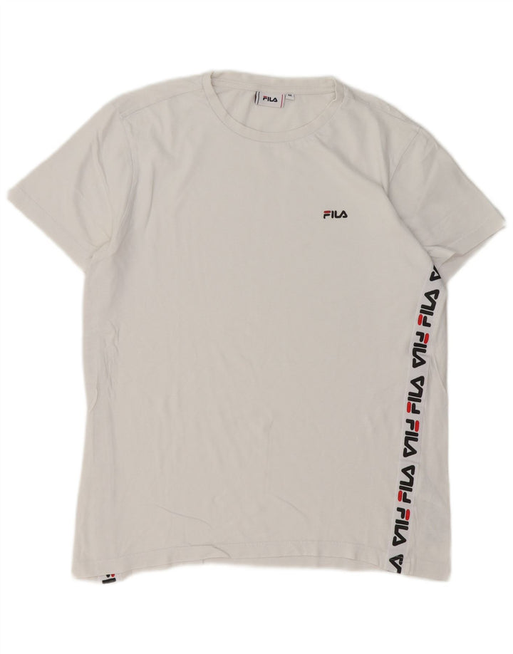 Fila Herren-T-Shirt mit Grafik, mittelweiße Baumwolle