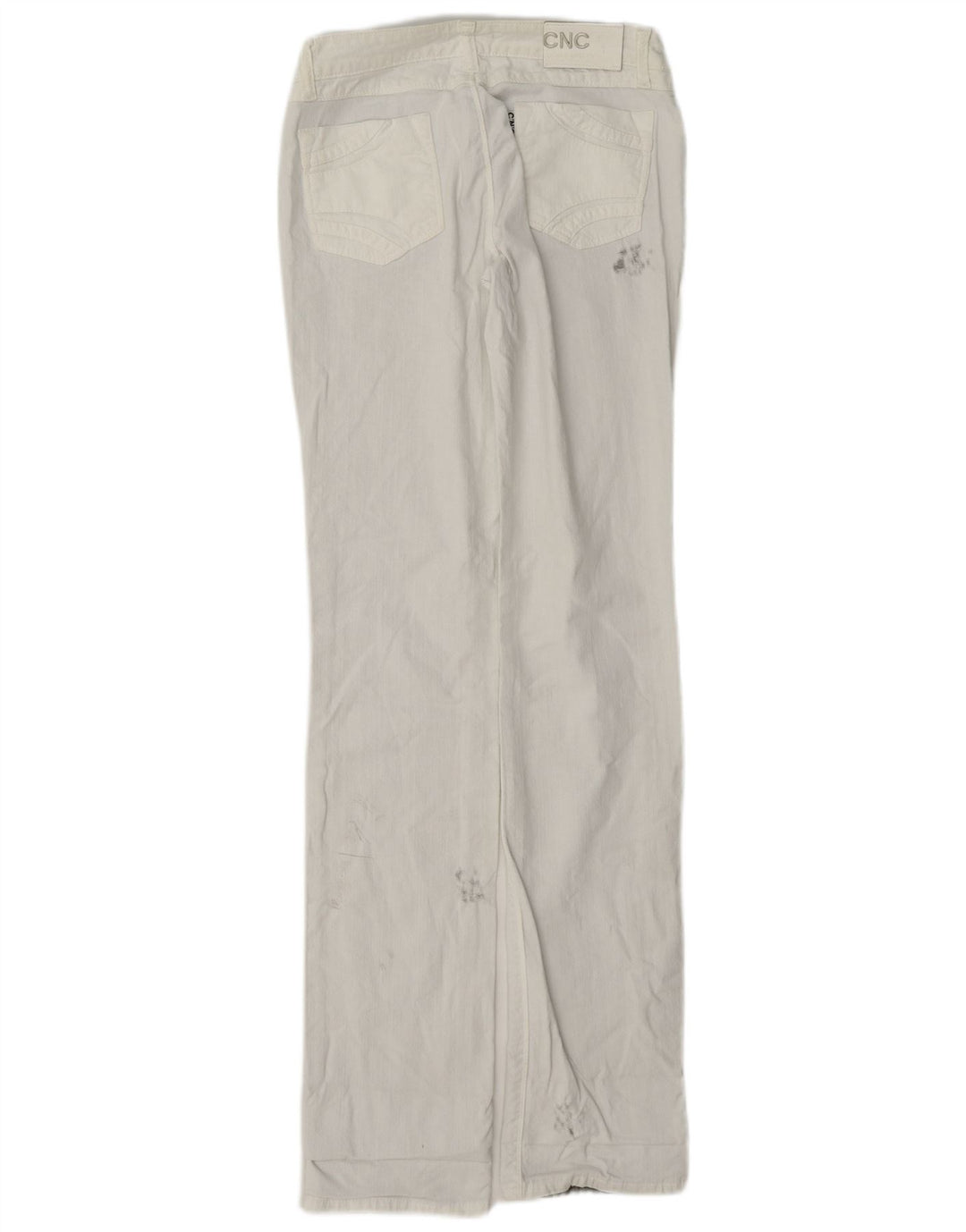 Vintage Damen Distressed Straight Jeans W26 L33 Weiß