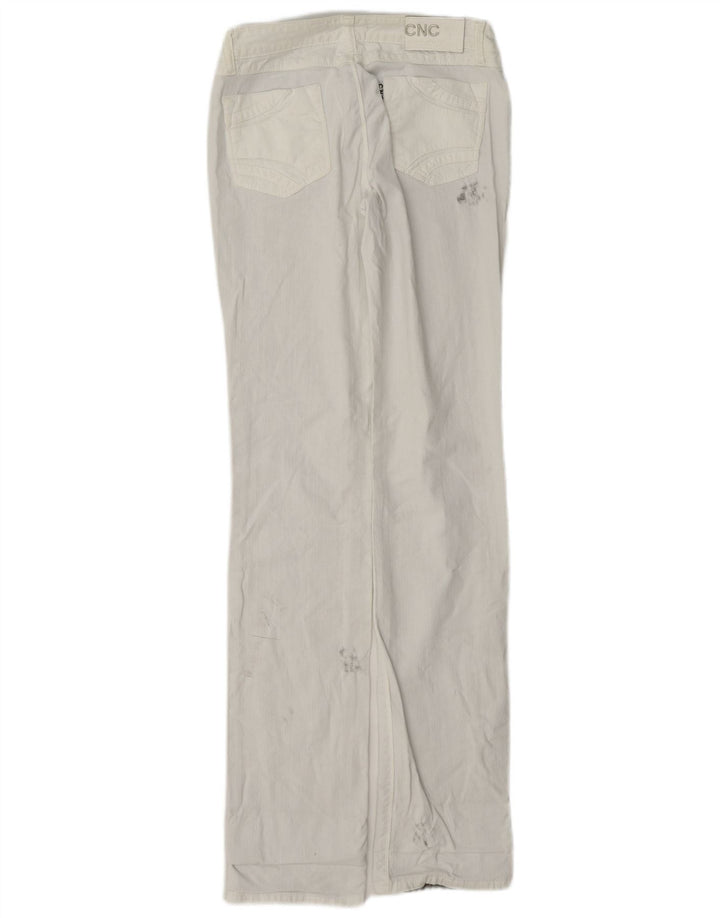Vintage Damen Distressed Straight Jeans W26 L33 Weiß