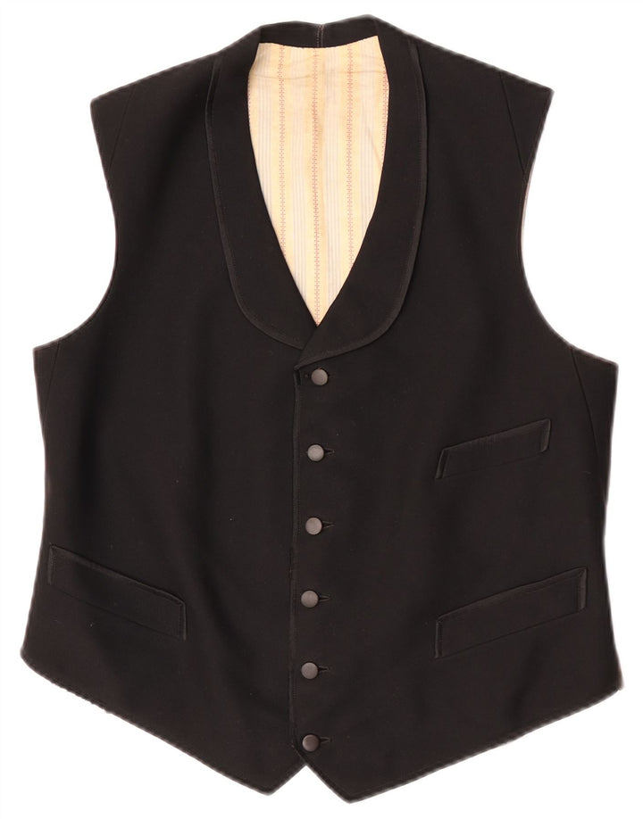 Vintage Herren Weste Medium Schwarz