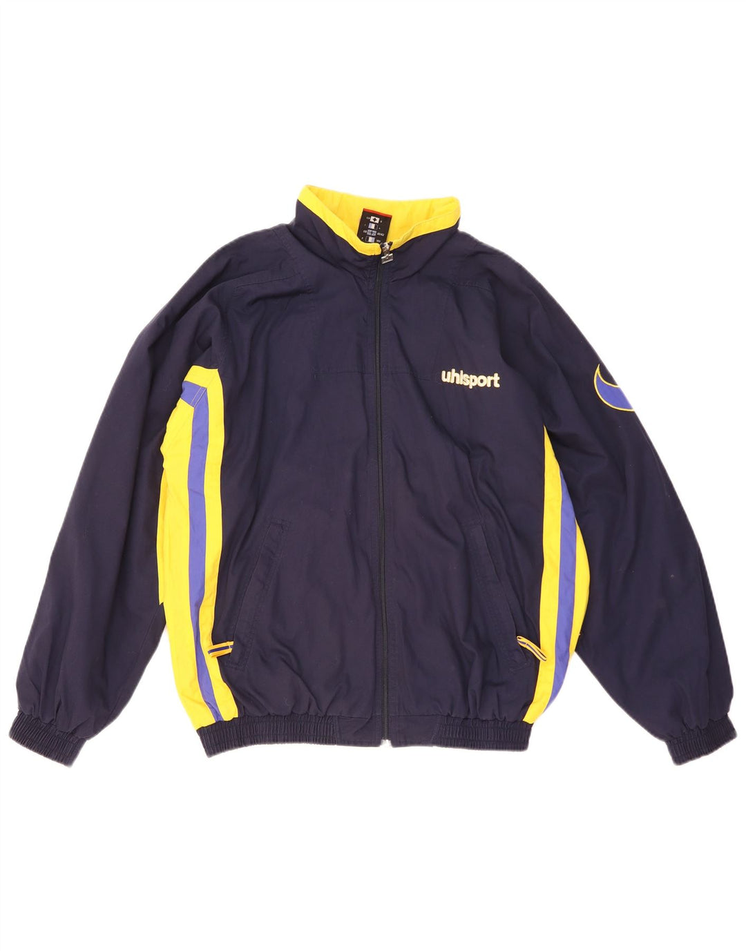 Uhlsport Herren-Trainingsanzugoberteil mit Grafik, mittleres Marineblau, Farbblock