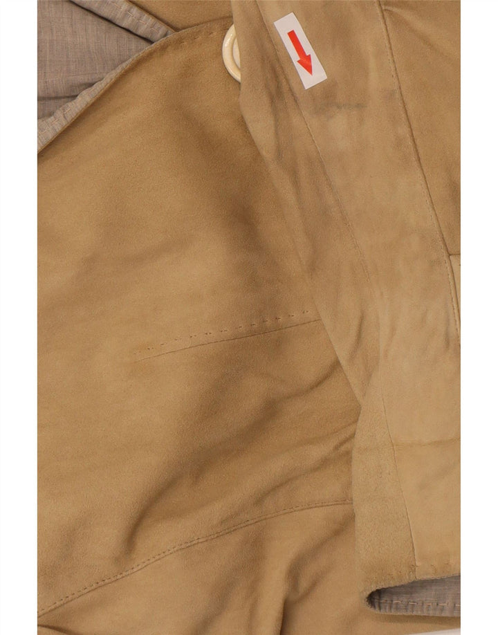 Brunello Cucinelli Damen 1-Knopf-Blazerjacke UK 12 Mittelbeige Klassisch