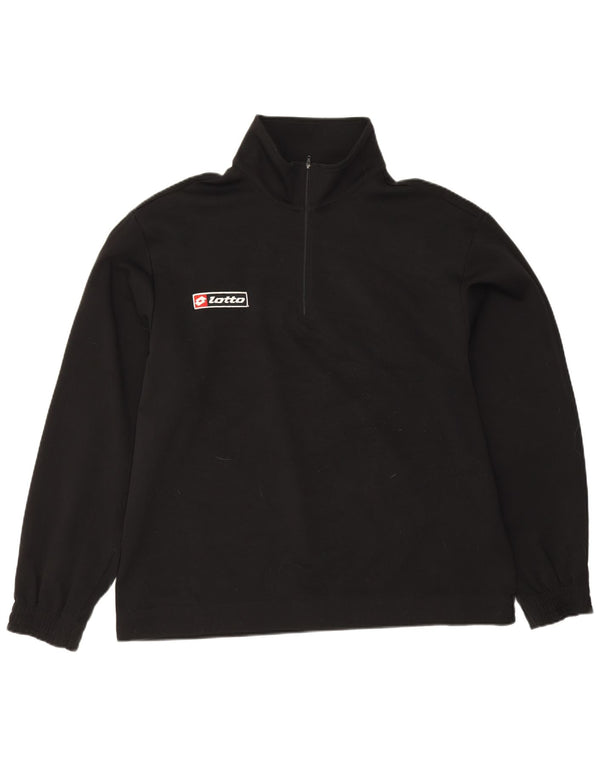 Lotto Herren-Sweatshirt mit Reißverschluss, XL, Schwarz, Polyester