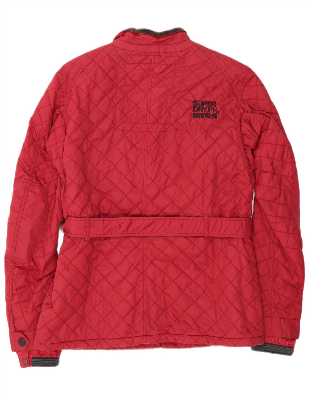 Superdry Steppjacke für Damen, UK 18 XL, rotes Nylon