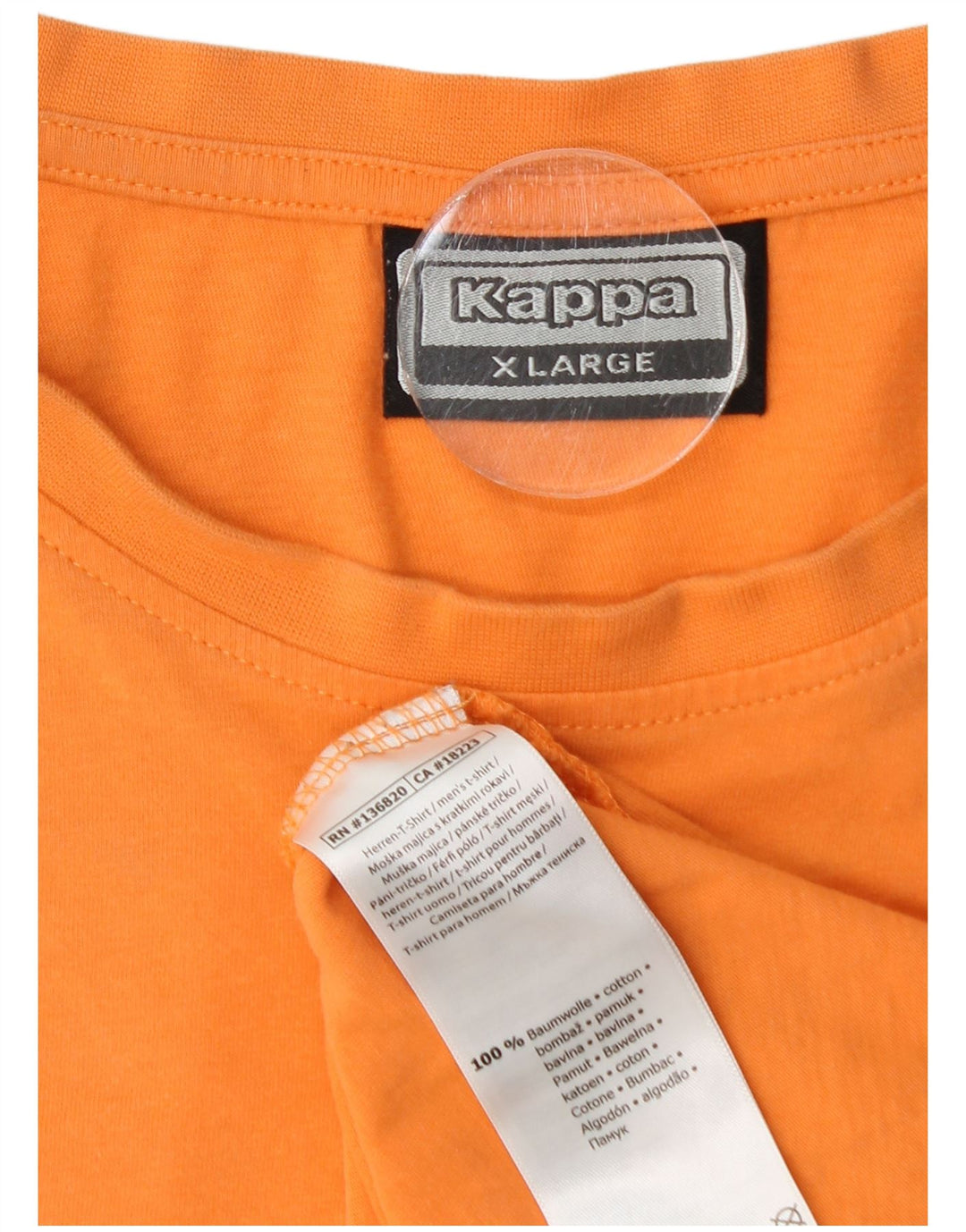 KAPPA Herren Grafik T-Shirt Top XL Orange Baumwolle