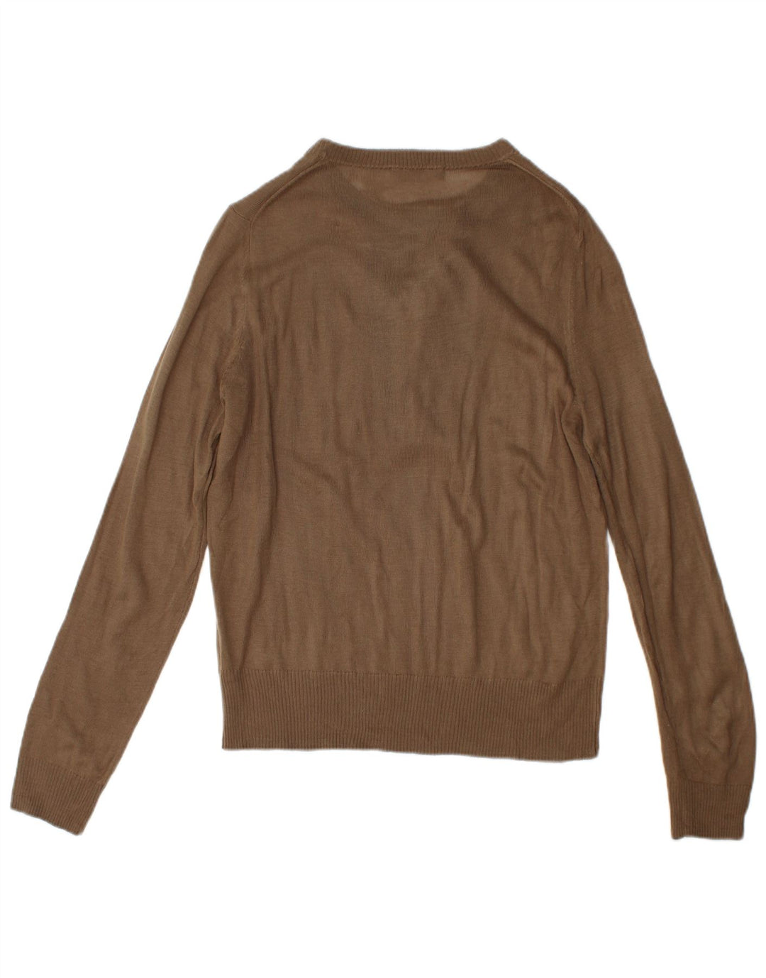 Zara Herren-Pullover mit U-Boot-Ausschnitt, Mittelbraun